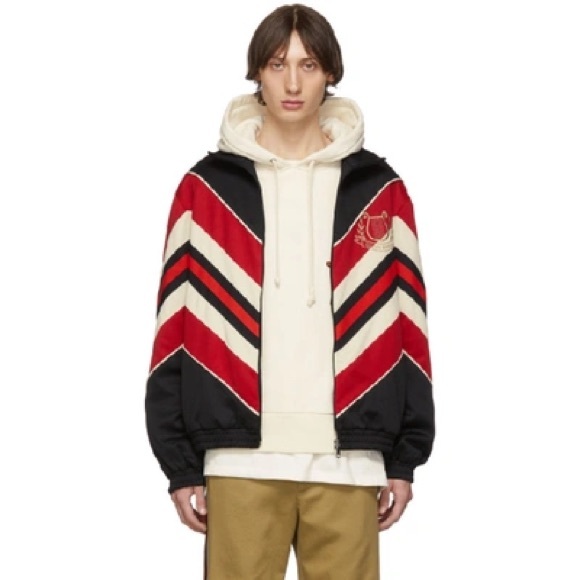 GUCCI Men’s Chevron Jersey Track Jacket N264-22 - Picture 1 of 15